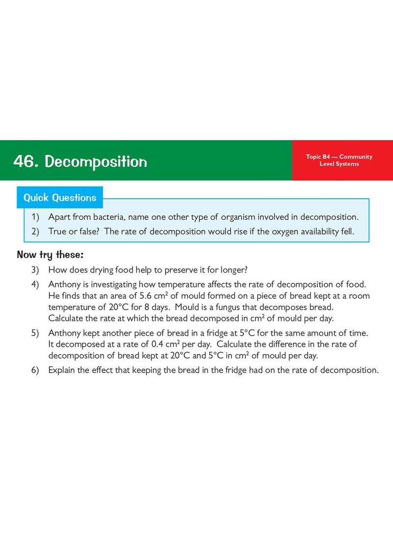 null - GCSE Biology OCR Gateway Revision Question Cards - Image 1