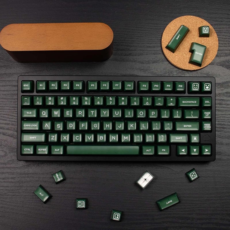 Sumgsn 142 Keys SA Profile PBT Doubleshot Keycaps Green Translucent Keycap Set Fit for 61/64/87/104/108 Cherry Mx Switches ISO ANSI Mechanical Keyboard - Image 4