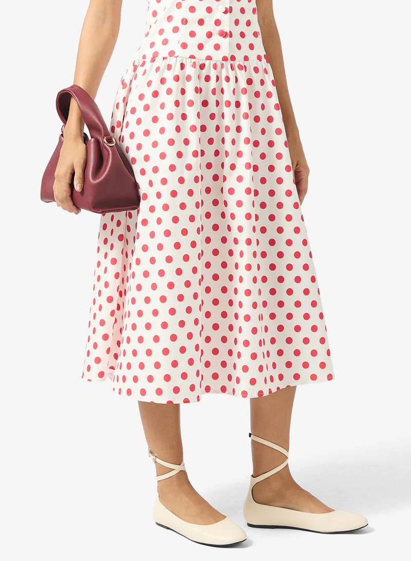 ريد حذاء باليرينا بحزام للكاحل من تاميا