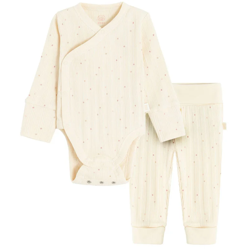 كول كلوب طقم ملابس قطن مطاطي كريمي