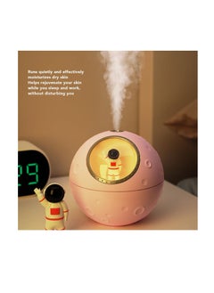 DIGI CORE 300ML Portable Mini Humidifier USB Astronaut Cool Mist Humidifier With Warm Desktop Humidifier Aroma Diffuser For Home Bedroom Office Pink  - Image 1