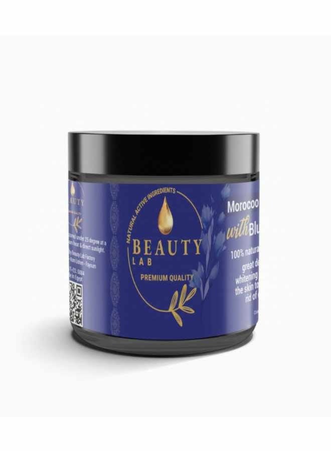 بيوتي لاب صابون أسود مغربي بالنيلة الزرقاء طبيعي 100% 250جرام - Image 2