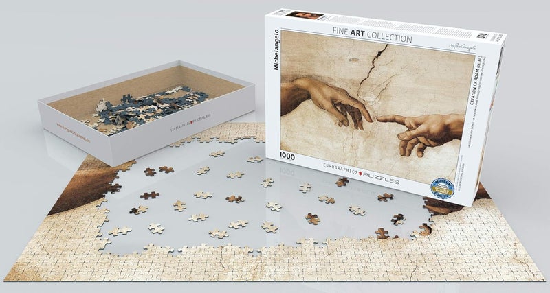 EuroGraphics Creation of Adam by Michaelangelo Puzzle 1000Piece 60002016 - Image 3