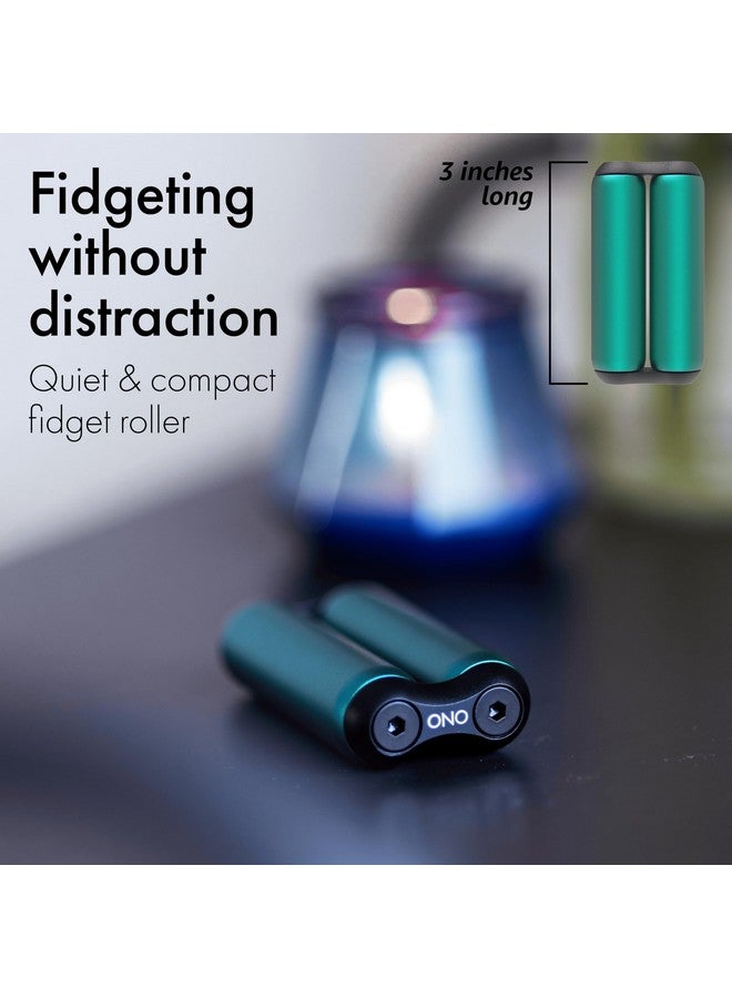 ONO Roller - Handheld Fidget Toy for Adults | Help Relieve Stress, Anxiety, Tension | Promotes Focus, Clarity | Compact, Portable Design (Junior Size/Aluminum, Teal) - Image 4