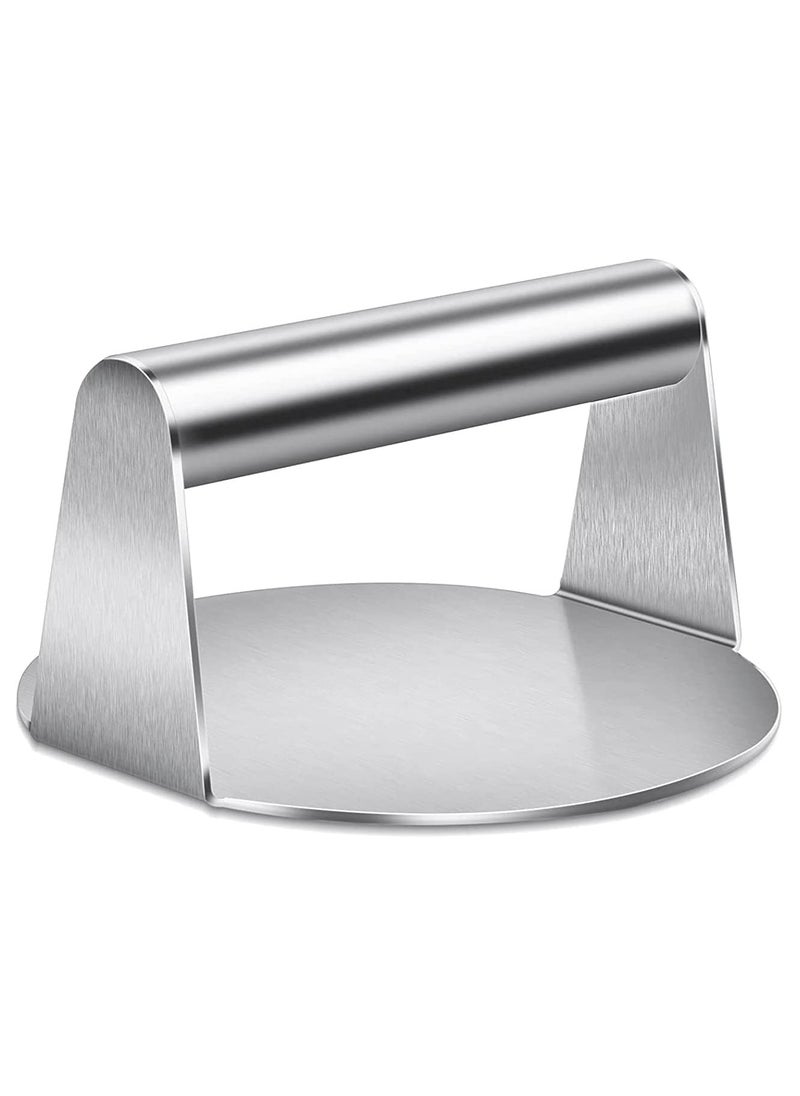 XICEN - Stainless Steel Burger Press Round Bacon Smasher Hamburger Patty Maker and Squeeze Grease Griddle Accessories Kit Flat Top Grill Barbecue Tools - Image 1