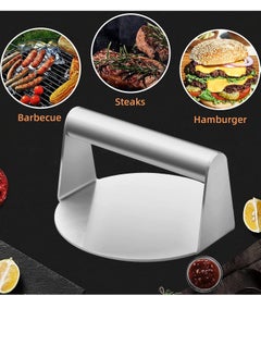 XICEN Stainless Steel Burger Press Round Bacon Smasher Hamburger Patty Maker and Squeeze Grease Griddle Accessories Kit Flat Top Grill Barbecue Tools  - Image 3
