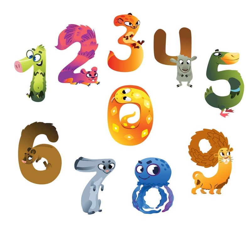5 Ace animal counting 1-0 chart wall sticker poster,alphbets chart,number chart,animals(size:12x18 inch),multicolor - Image 5