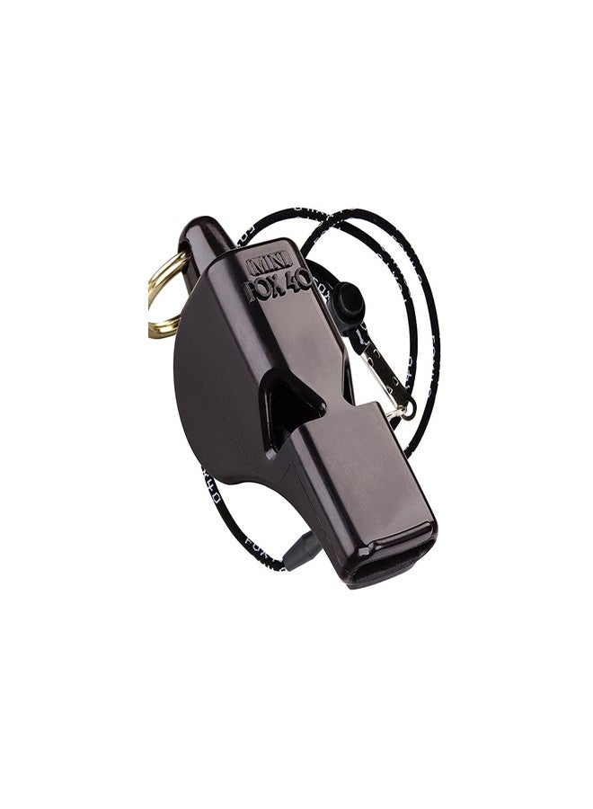 Fox 40 Original Fox 40 Mini Whistle with Lanyard, Black - Image 1