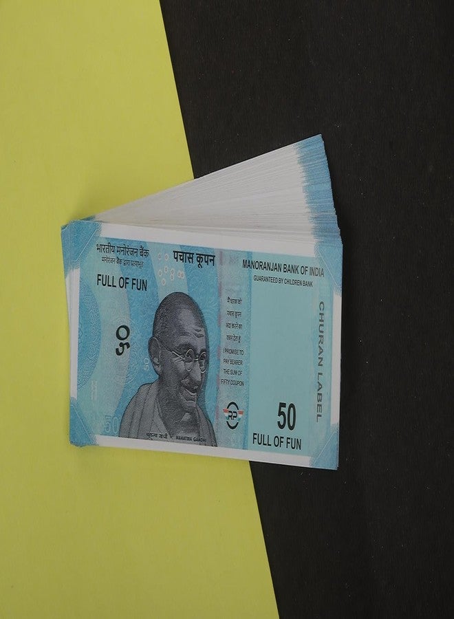 LASERBOT NAKLI Currency (Number 50 KI GADDI 100 X 2 =200 pcs) for Kids Denomination Learning Money Artificial Playing Currency, Learn Money Skills, Fake Money, Dummy Note- Multi Color (200pcs) (Number 50) - Image 3