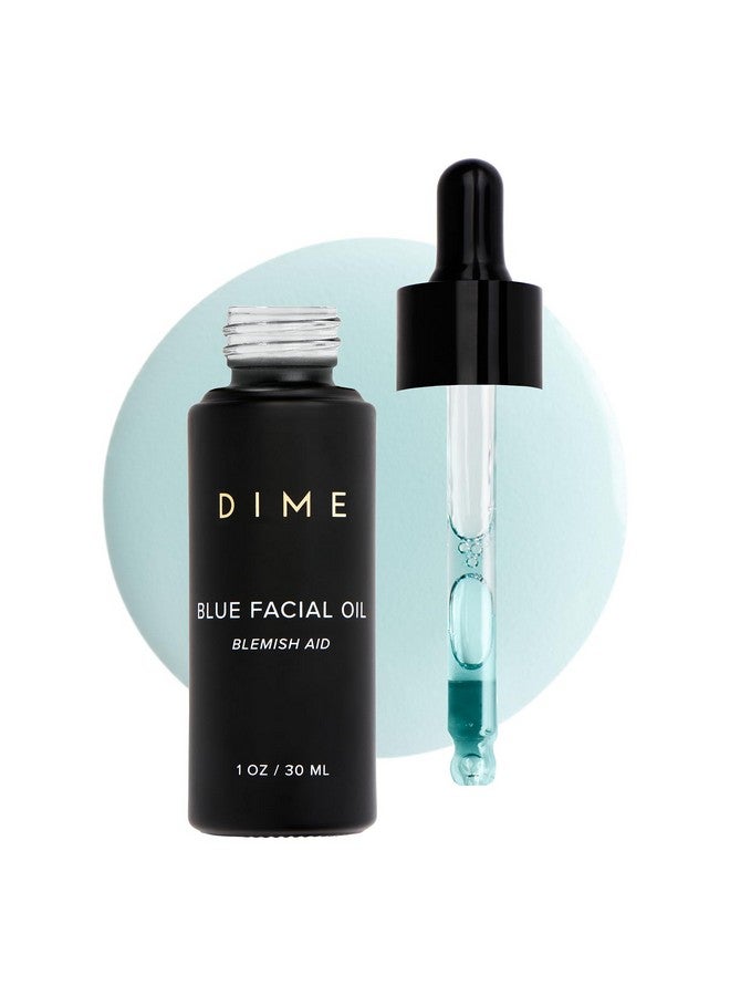 DIME Beauty Blue Facial Oil, Blemish Spot Treatment with Blue Tansy Oil, Black Cumin Seed Oil, Rosehip Oil, and Grapeseed Oil, 1 oz / 30 mL - Image 1
