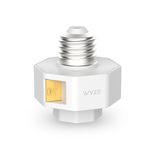 WYZE محول طاقة لمقبس مصباح وايز الإصدار 2 لكاميرا وايز الإصدار 3/الإصدار 3 برو/الإصدار 4/أو جي/بان الإصدار 3/بان الإصدار 4 (الكاميرا تُباع بشكل منفصل) - Image 1