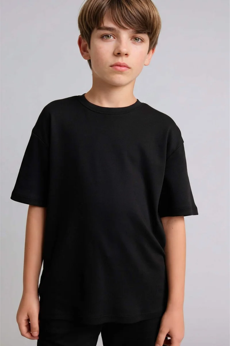 ديفاكتو Boy Oversize Fit Crew Neck T-Shirt