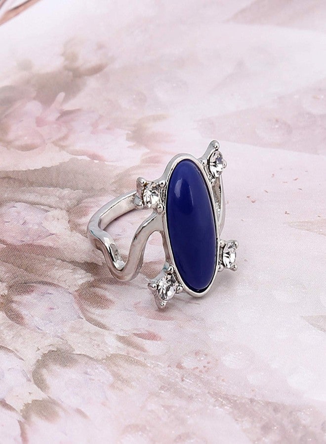 JinYu 2 Set Unisex Vampire Elena Sapphire Crystal Daylight Ring and Katherine Sapphire Crystal Pendant Daywalking Necklace - Image 5