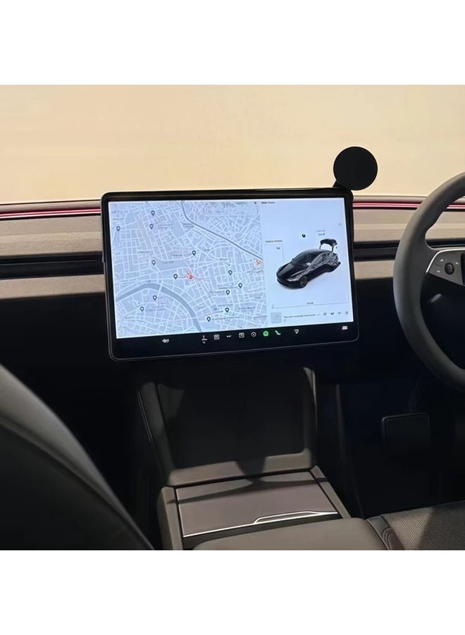 Black Magnetic Mount And Screen Protector Bundle For Tesla Model 3 Y 2020 2024 - Image 1