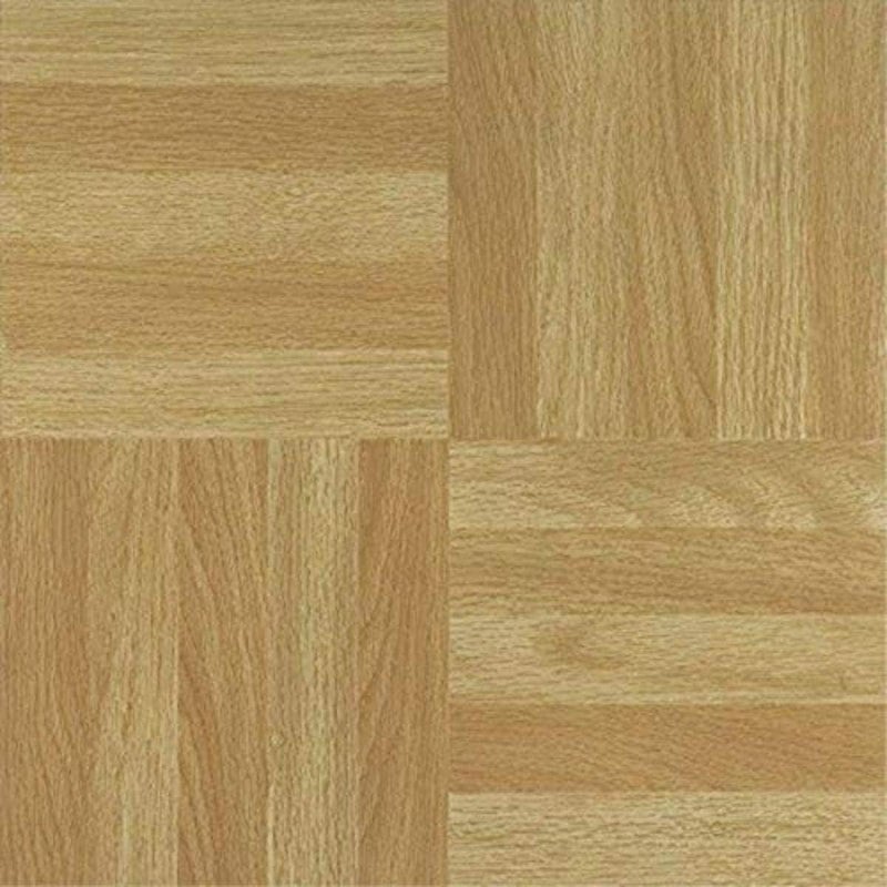 Achim Tivoli Self Adhesive Vinyl Floor Tiles, 45 Tiles - 12" x 12", Four Finger Square Parquet - Peel & Stick, DIY Flooring for Kitchen, Dining Room, Bedrooms, Basements & Bathrooms by Home Decor - Image 1