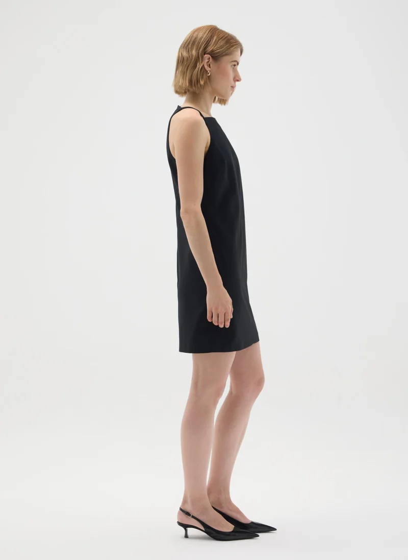 Ovs BLACK VISCOSE BLEND SLIM FIT DRESS
