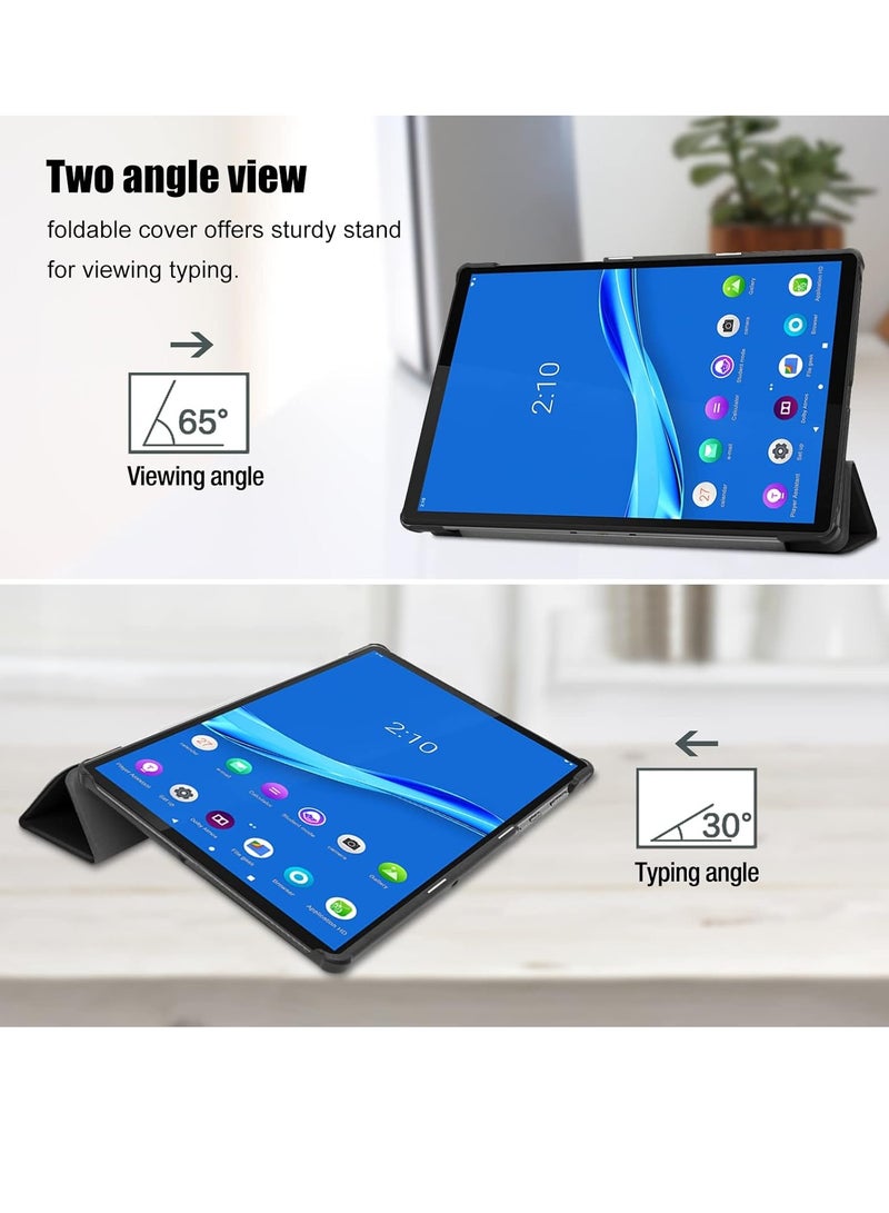 Procases Lenovo Tab K10 2021 and M10 FHD Plus Case 10.3 Inch Slim Smart Cover Stand Hard Shell Case Black - Image 2