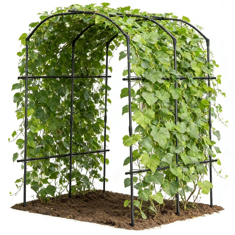 DoCred Tall Garden Arch Trellis for Climbing Plants, 87in Tall Metal Plant Support Trellis Archway for Climbing Vine Vegetable/Fruit/Flower Outdoor Yard Lawn Garden Arch Tunnel Trellis - Image 1