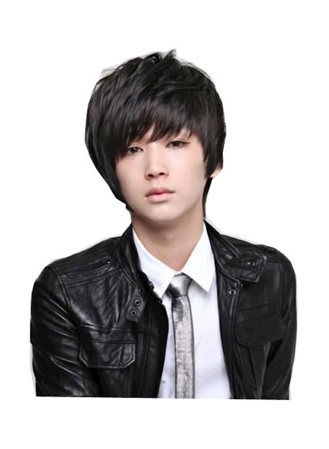 NIBEMINENT Short Handsome Wigs Cosplay Korean Male Wig Black - Image 1