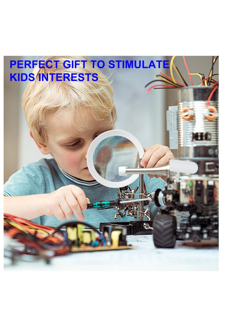 SYOSI Magnifying Glass with Light, 30X 60X Rechargeable Handheld Lightweight Lighted Magnify Lens 12 LED 3 Modes Illuminated Magnifier for Seniors,Reading,Inspection,Coin,Jewelry - Image 2