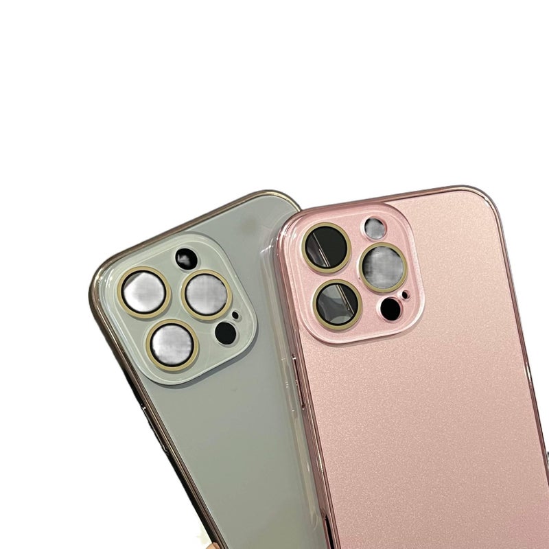 غطاء واقي بGlass لـ iPhone 16 / 16 Plus / 16 Pro / 16 Pro Max باللون أحمر مع مرآة مع زجاج مرآة ومطلي بالكهرباء مع مقاوم للصدمات مع حماية من السقوط للمكتب المنزلي للتنقل اليومي - Image 4