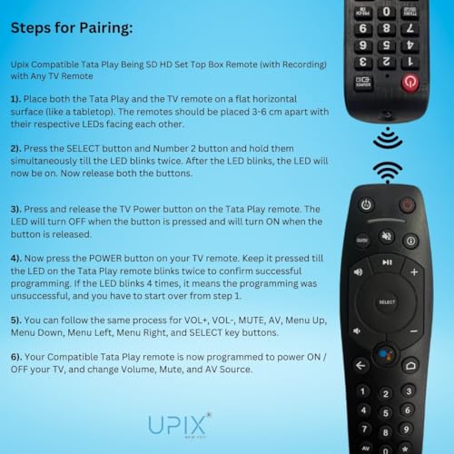 Upix Compatible Tata Play Binge Plus DTH Remote No. 955 | Exactly Same Remote Will Only Work - Image 3