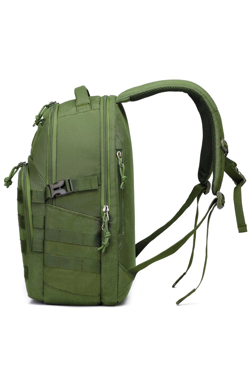 Wotony Military tactical backpack, backpack for men black small tactical assault bag (green, 18.5 inch) - Image 3