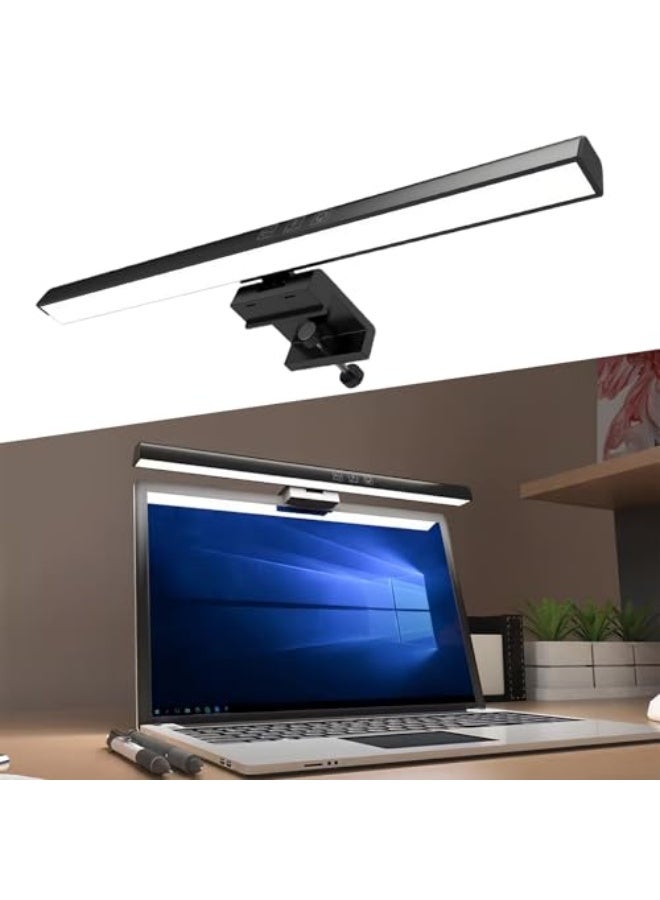 Computer Monitor Light, Screen, Eye Care No Glare, E-Reading Task Light, Touch Control, Dimmable 3 Color Temperature, Timer 60 Minutes, for Office/Home (33cm, Black) - Image 1