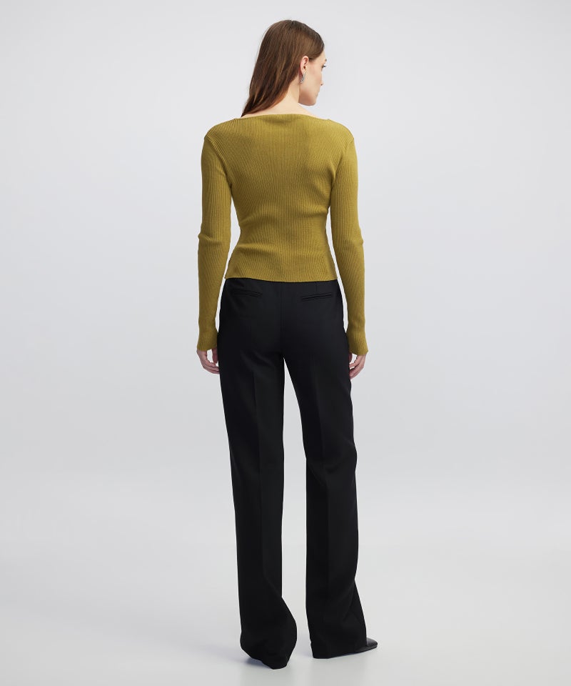 Ipekyol Embellished Ribbed Knit Top - Image 5