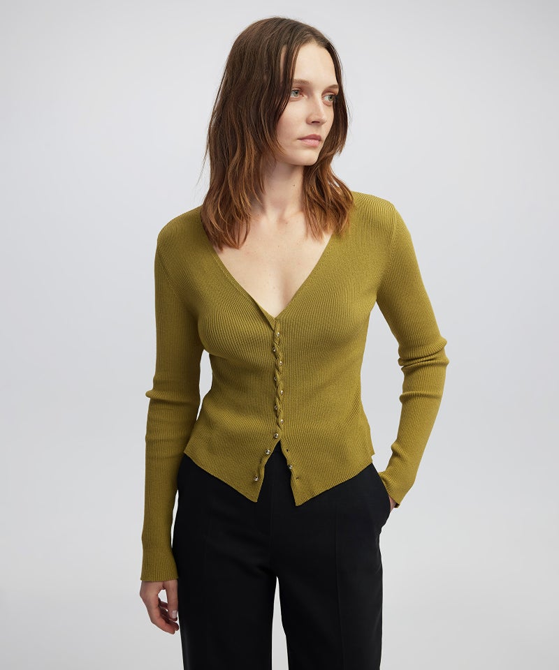 Ipekyol Embellished Ribbed Knit Top - Image 1