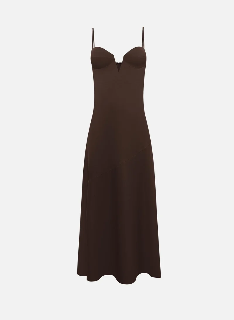 Lichi  Strapless maxi dress with a deep neckline for Women | Best Price UAE