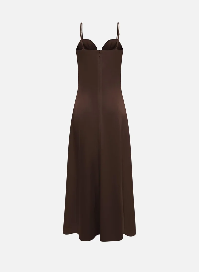 Lichi  Strapless maxi dress with a deep neckline for Women | Best Price UAE