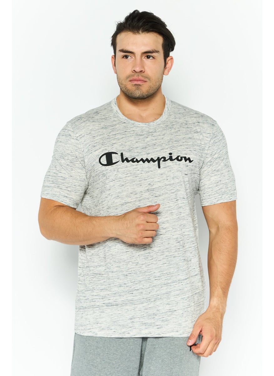 Champion Men Sportswear Fit Short Sleeve Outdoor T-Shirts, Heather Grey  - Image 1