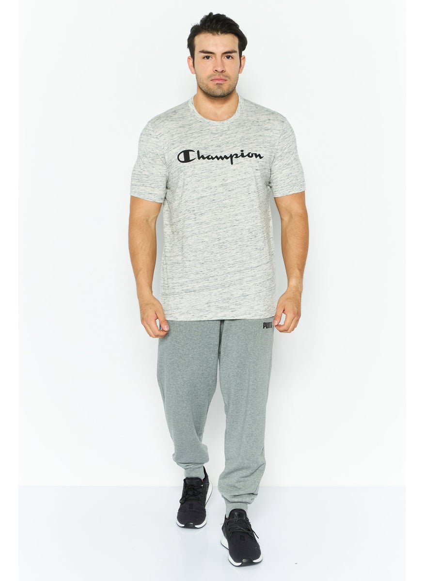 Champion Men Sportswear Fit Short Sleeve Outdoor T-Shirts, Heather Grey  - Image 2