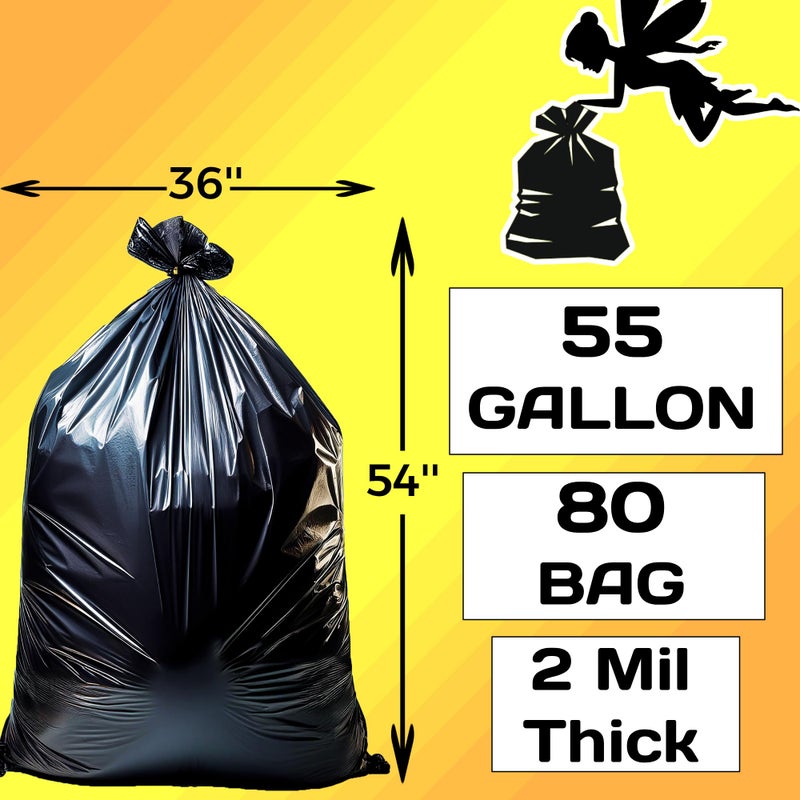 DIVISIONAL 80 Count | Contractor Garbage Bags | 55 Gallon Contractor Bags Heavy Duty | 2 Mil | Heavy Duty Contractor Bags | Contractor Trash Bags | Heavy Duty Trash Bags - Image 5