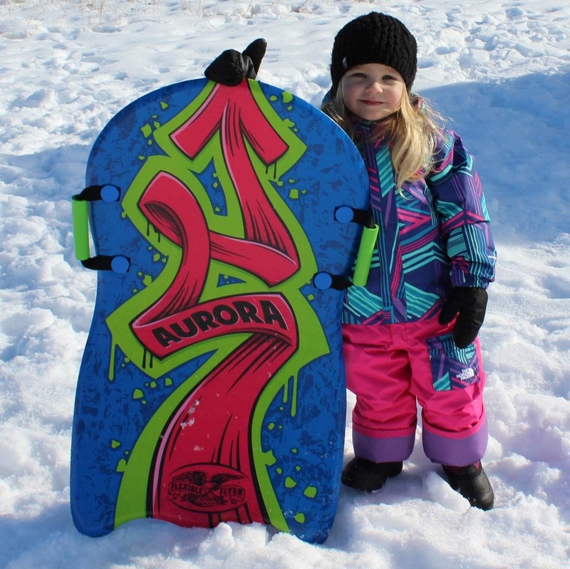 FLEXIBLE FLYER Lightweight Foam Slider, Adult and Kids Snow Play Sled with Handles, Winter Toboggan Sled for Ages 5 and Up - Image 2