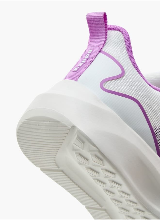 Kappa Girls' Logo Detail Sports Shoes with Hook and Loop Closure  - Image 5