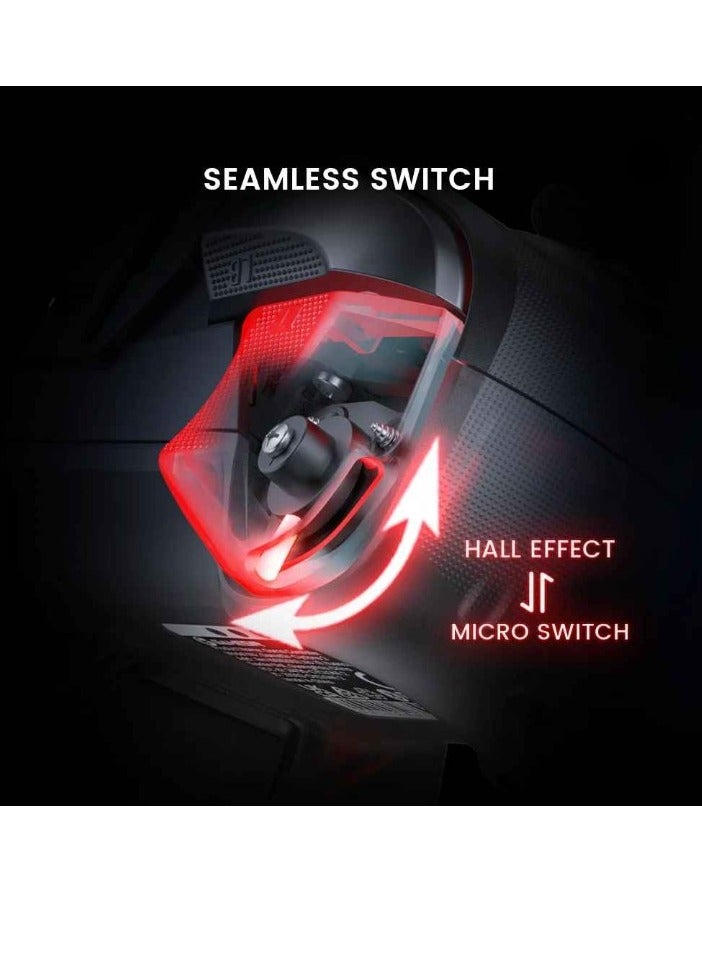 Wireless Controller, Lightweight Portable PC Game Controller, RGB Lightning Durable Bluetooth Joystick, Easy To Use Gamepad With Hall Effect For Windows Console, (1pc, Black) - Image 3