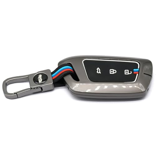 KMH Metal Car Key Cover Compatible with MG Hector, Windsor EV and EV Pro Smart Keycover with Keychain 3 Buttons Smart Key Shell Case Holder Protector, Pack of 1 - Image 4