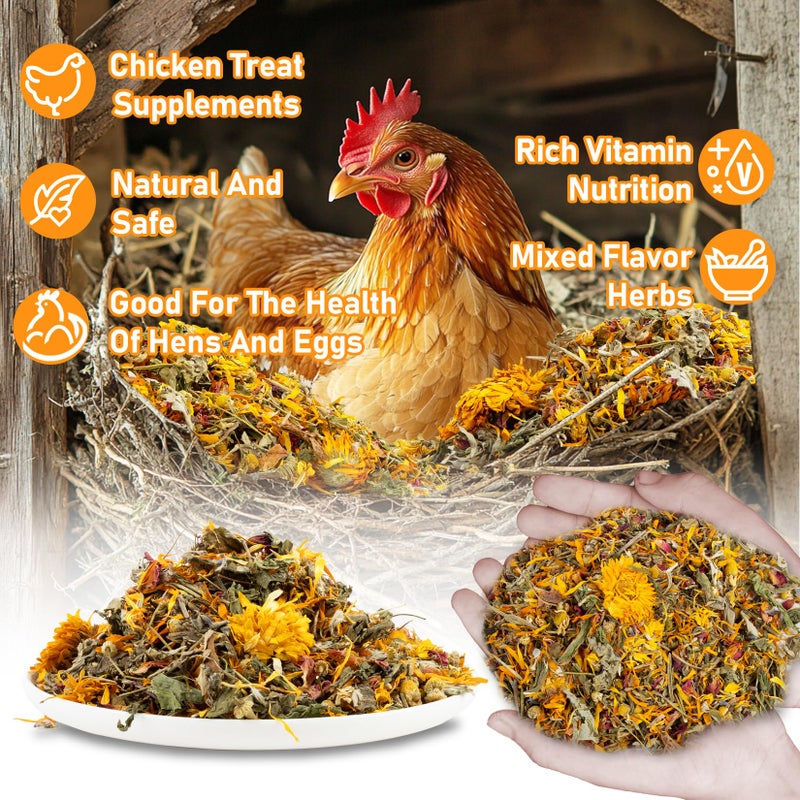 MAQIHAN 10oz Chicken Nesting Herbs - Dried Herb Layer Feed Coop and Run Insulation Roosting Bars for Box Pads Supplies Laying Hens Chicks Vacuum Packed Bedding Winter - Image 4
