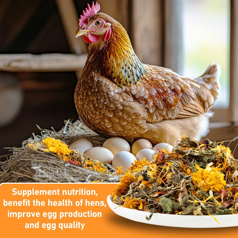 MAQIHAN 10oz Chicken Nesting Herbs - Dried Herb Layer Feed Coop and Run Insulation Roosting Bars for Box Pads Supplies Laying Hens Chicks Vacuum Packed Bedding Winter - Image 2