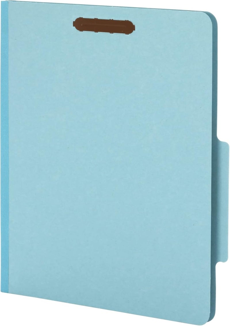 Pendaflex Classification Folders, 2 Dividers, 2" Fasteners, Letter Size, Blue, 10/Box (24130P) - Image 2