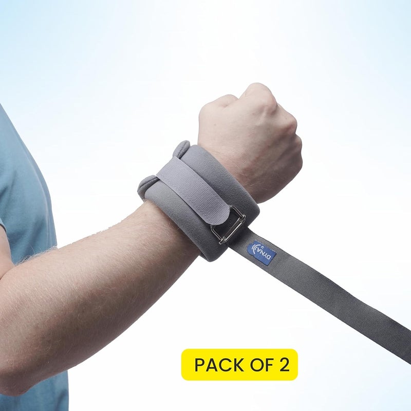 DYNA Cotton Limb Restrainer|For Wrist Or Ankle Limit Patient Movement For Safety Of Patient And Care-Takers|Home, Hospital, Icu, During Transport|Universal Size|Reusable|2S Pack - Image 2