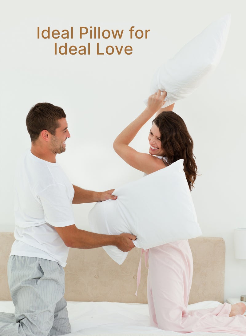 أميريكان لينين وسادة من القطن العضوي بنسبة 100% بحجم وسادة قياسي، وسائد سرير للنوم - Image 4