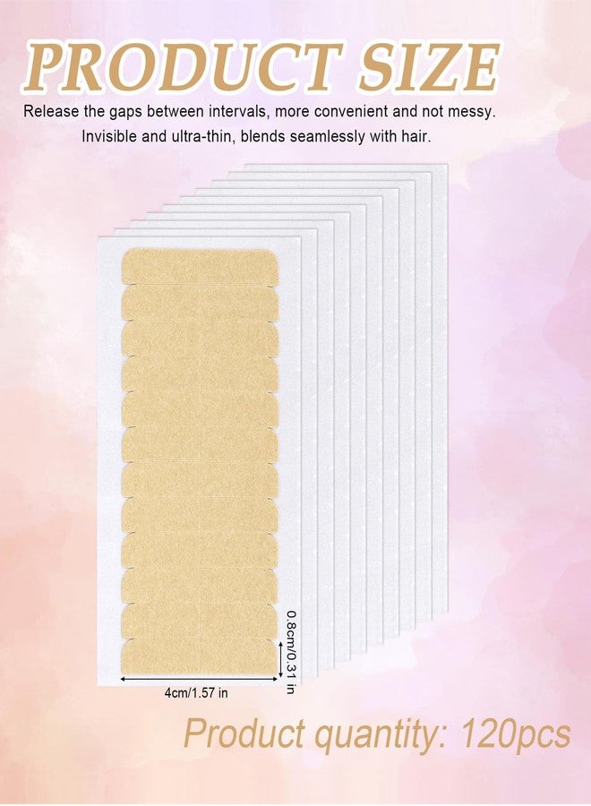 120 قطعة من شريط لاصق لتثبيت الشعر، شريط لاصق مزدوج الجوانب للشعر المستعار للرجال، شريط لاصق قوي للغاية لتثبيت الشعر المستعار، مناسب لمرتدي الشعر المستعار وعشاق الجمال - Image 2