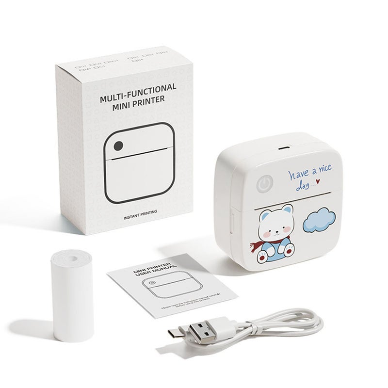Mini Pocket Printer Portable Thermal Instant Photo Printing Label Maker Machine BT Wireless Connect Compatible with Android or  iOS APP Support Receipt Label Memo Sticker Notes Lists Scrapbook DIY - Image 1