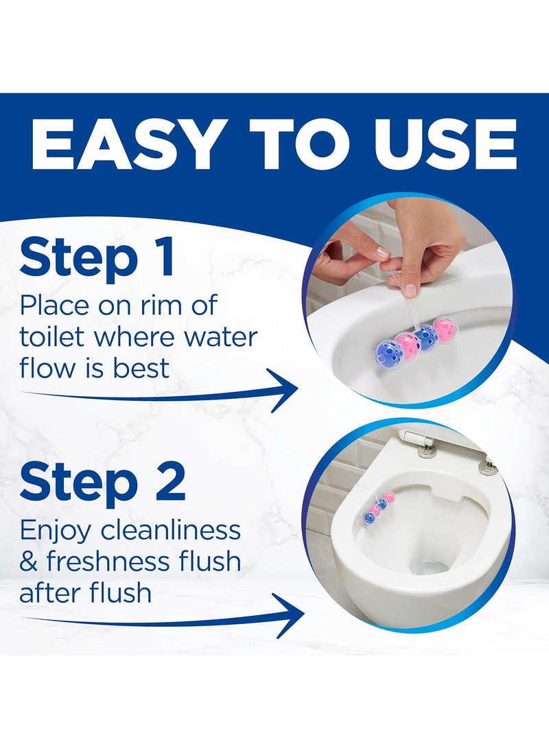 Bloo P Activ Balls Flowers Twin 50g – Floral Fragrance, Strong Foaming Action, 100% Anti-Limescale, Long-Lasting Blue Water - Image 5