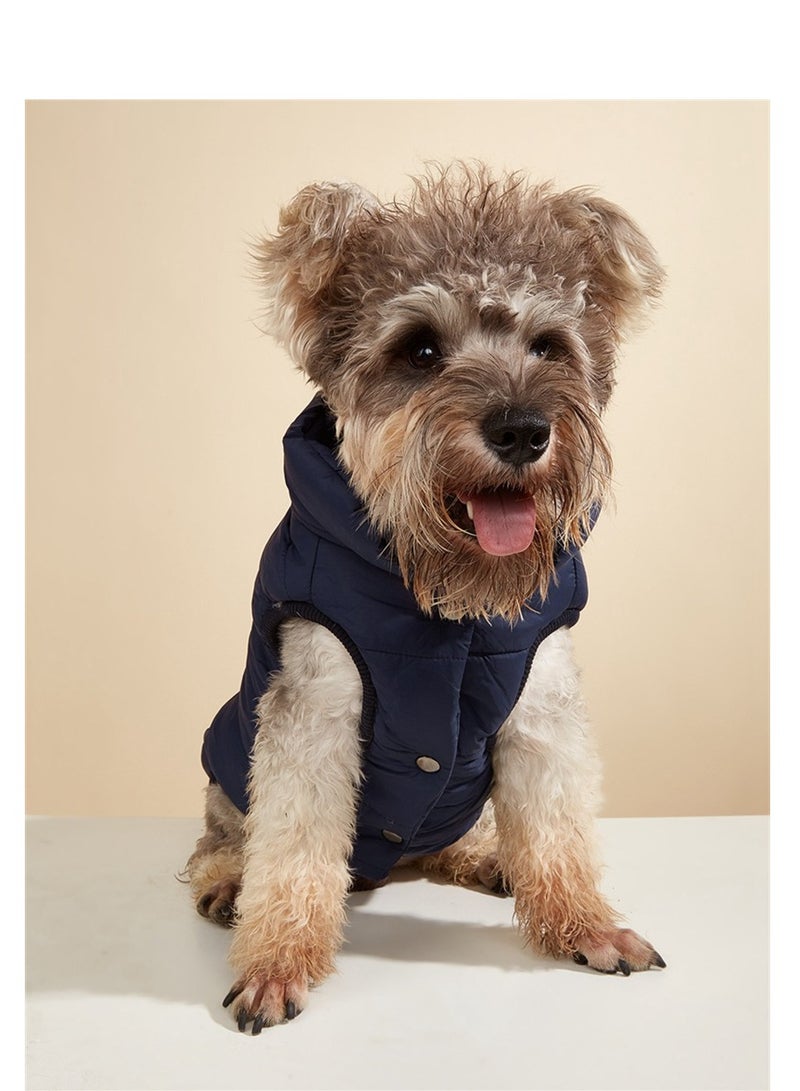 Loquat Squality Pet Dog Clothes Vest Winter  Nave Blue - Image 1
