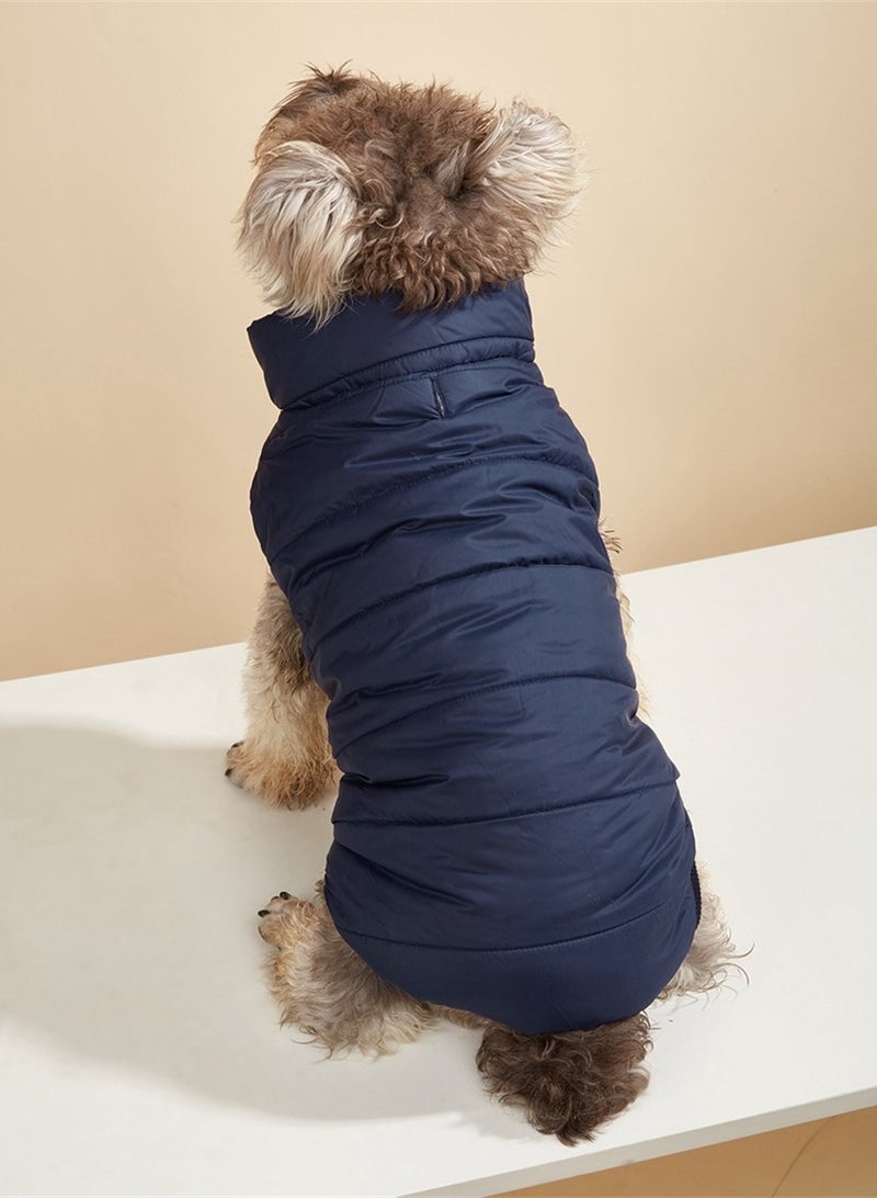 Loquat Squality Pet Dog Clothes Vest Winter  Nave Blue - Image 3