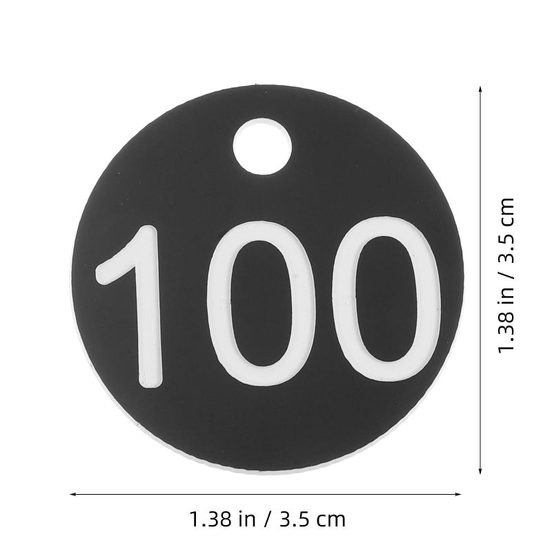 Plastic Number Key Tags 1 100 Black White for Office Warehouse Hotel Labeling - Image 3